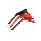 Luxury BDSM Leather Whip – Red & Black Small Toy