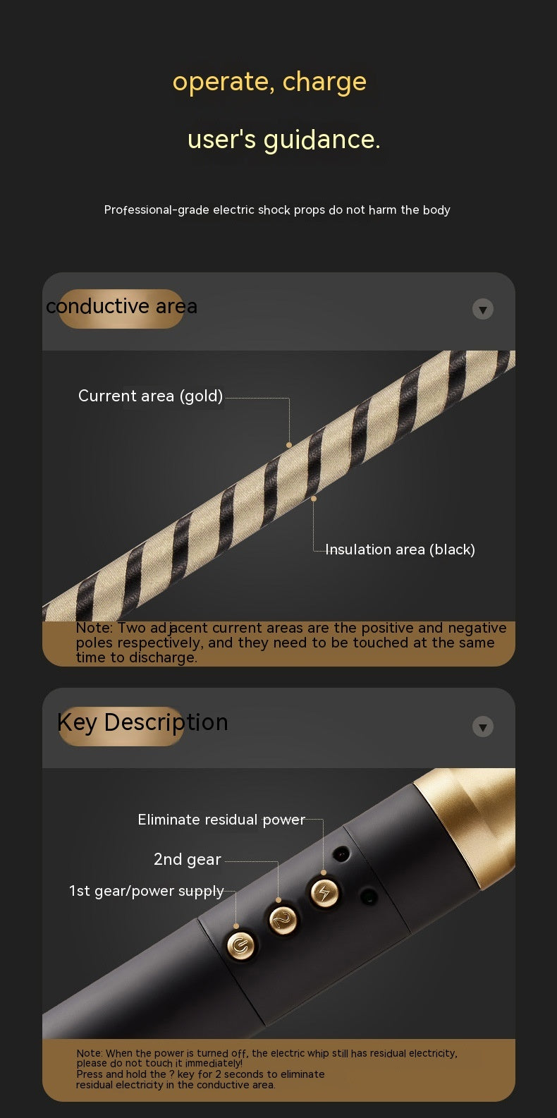 Close-up of the Impact Electric Spank® with ergonomic grip design