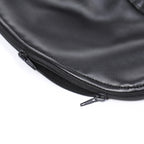 Zipper/Lace Leather Hood® crafted from durable PU leather