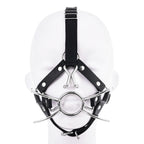 Leather Metal Ring Head Gag® with secure metal hardware and premium finish