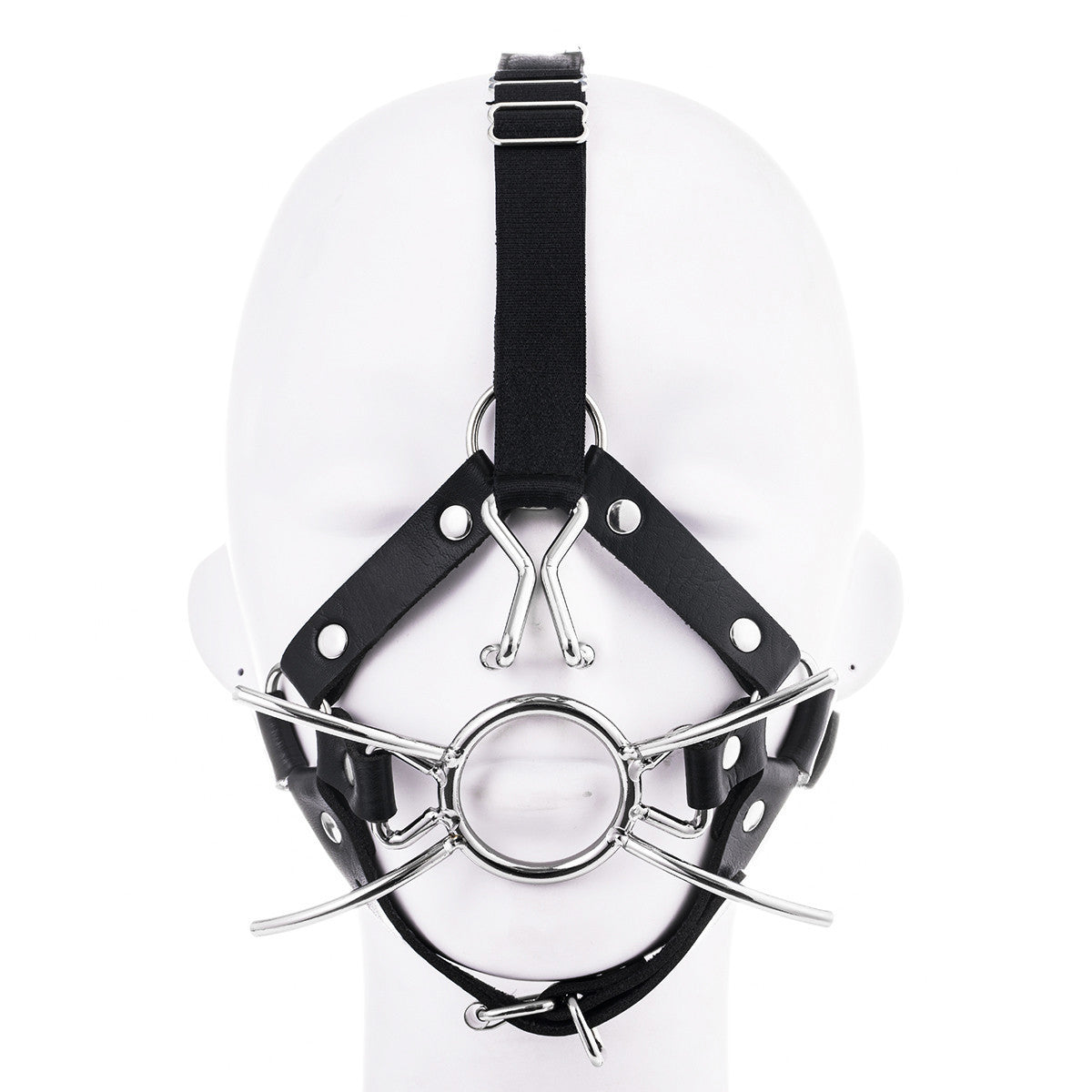 Leather Metal Ring Head Gag® with secure metal hardware and premium finish