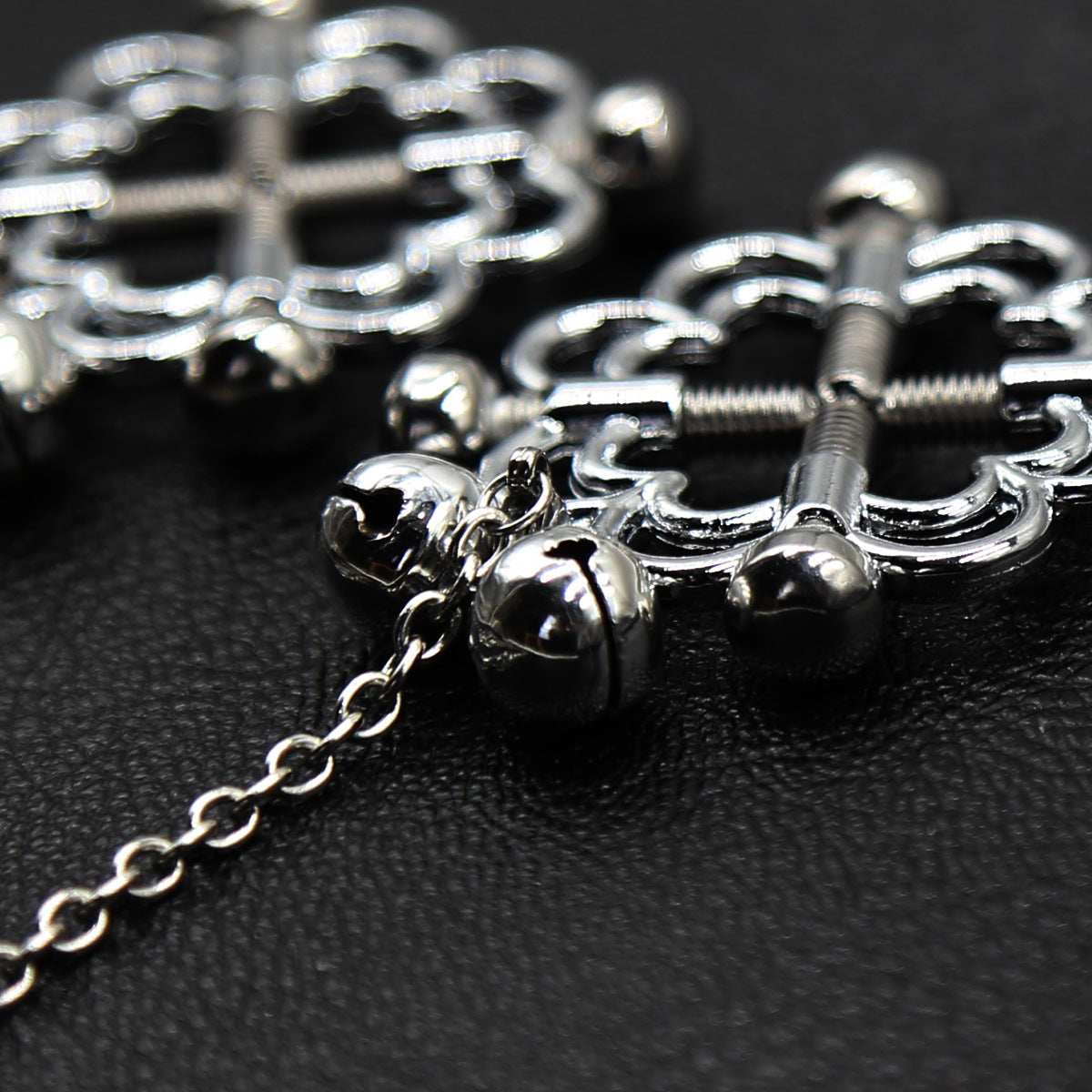 Iron Chain Nipple Clamps – BDSM Bondage Play Accessory