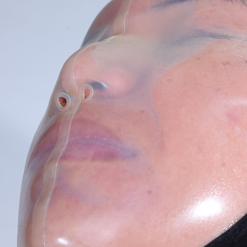 Small Holes Breath Play Hood for adult BDSM use