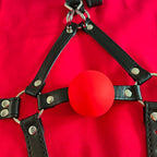 Harness Red Ball Gag ® DOMINA STORE