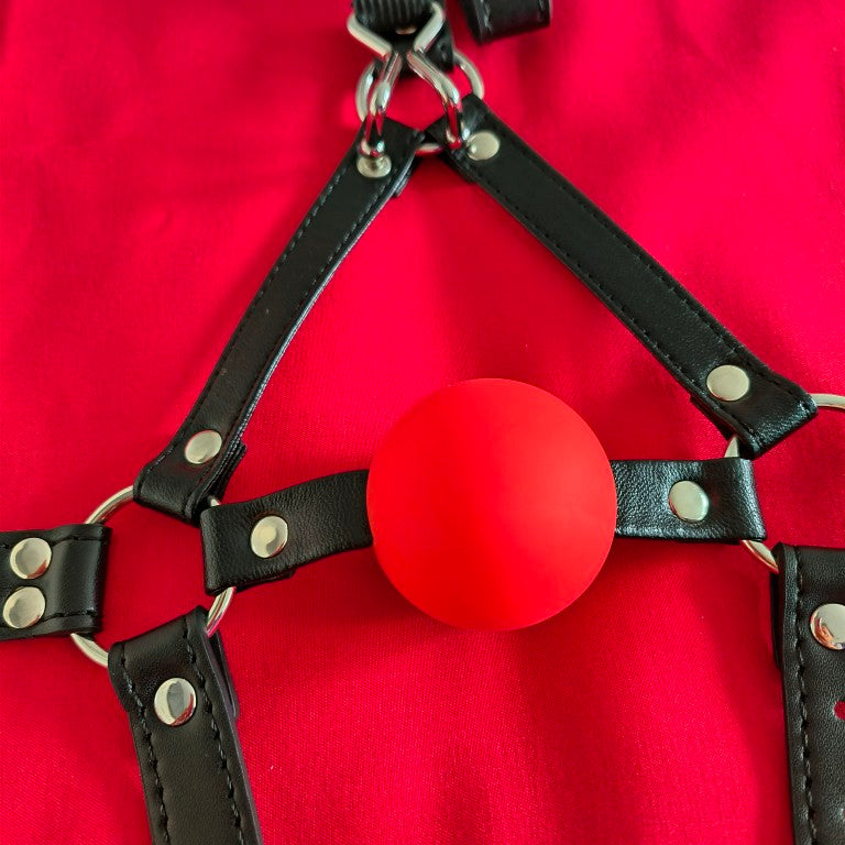 Harness Red Ball Gag ® DOMINA STORE
