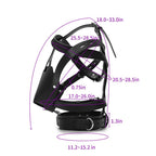 Men’s Bondage Hood – Black PU Leather Adjustable Buckle