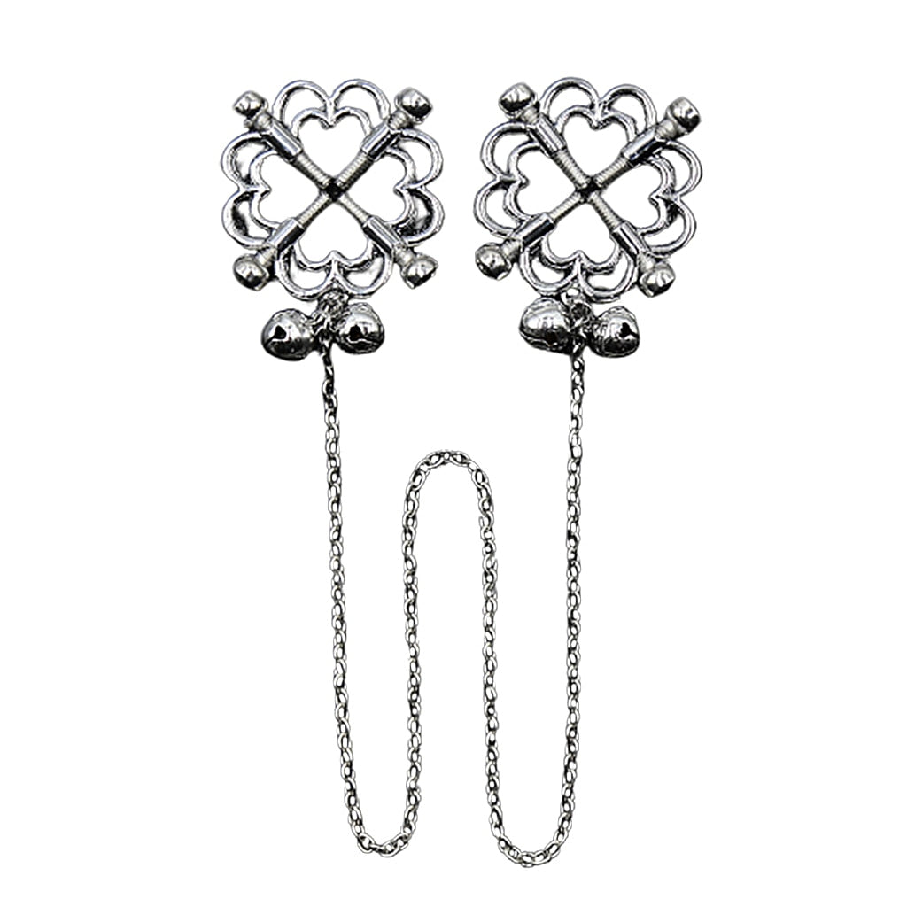 Iron Chain Nipple Clamps – BDSM Bondage Play Accessory