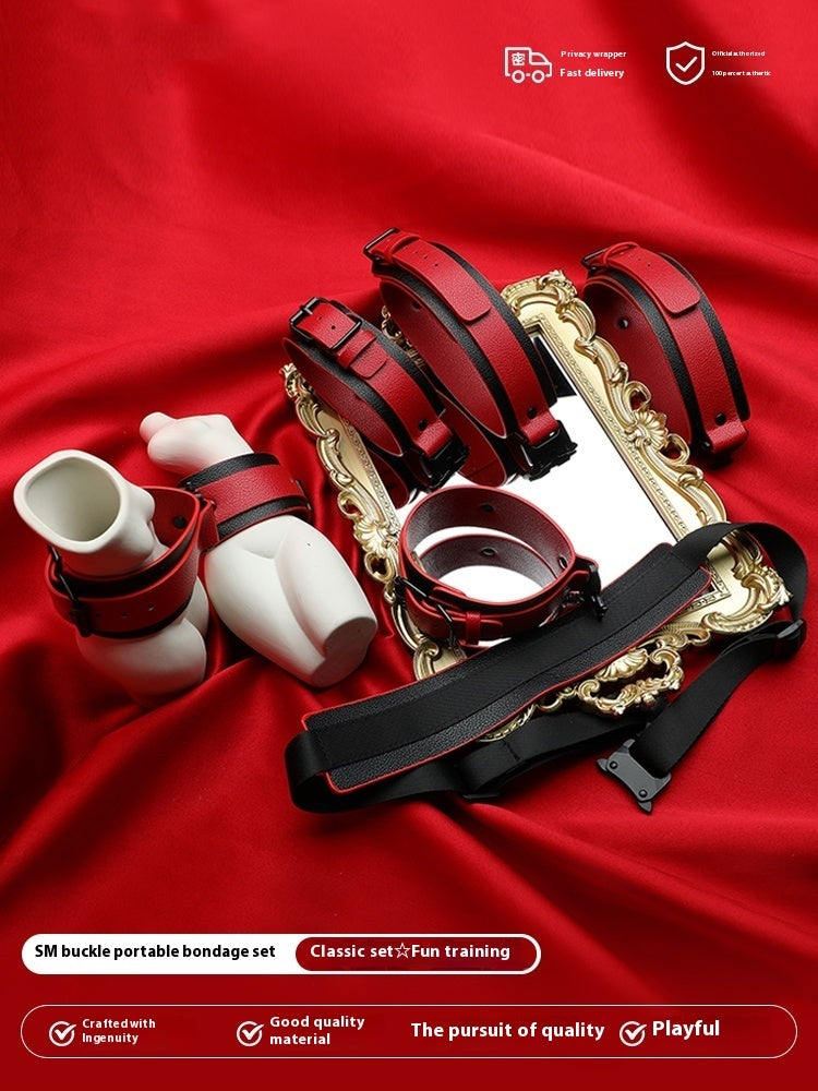 DOMINA STORE BDSM PU leather restraint set