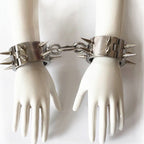 Stainless Steel Self Bondage Cuffs for Intense Stimulation