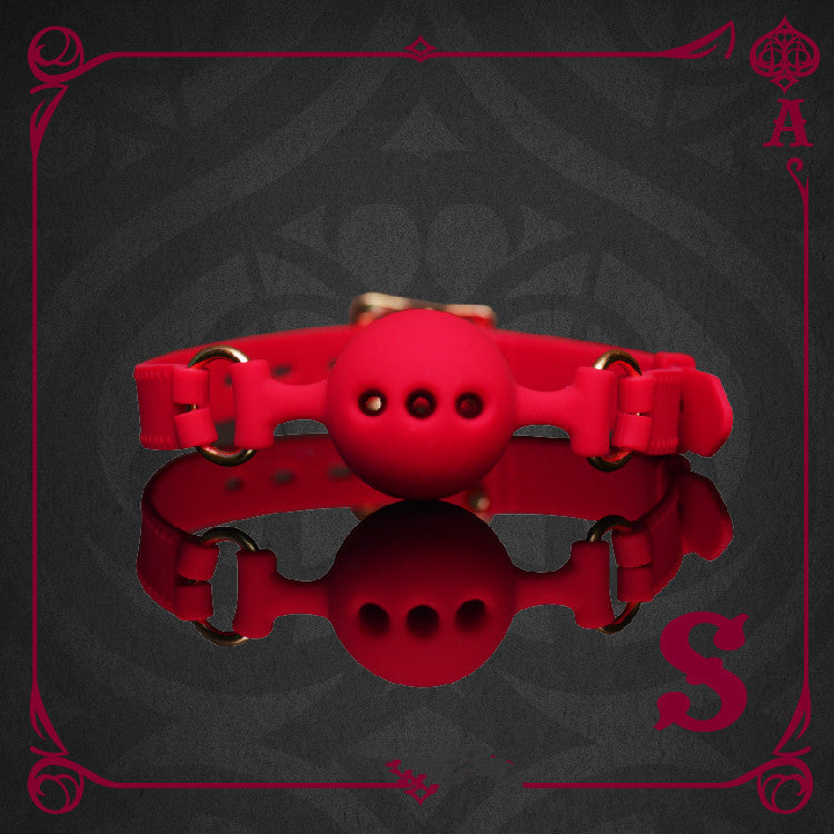 Close-up of the Silicone Red Gag® showing smooth silicone finish