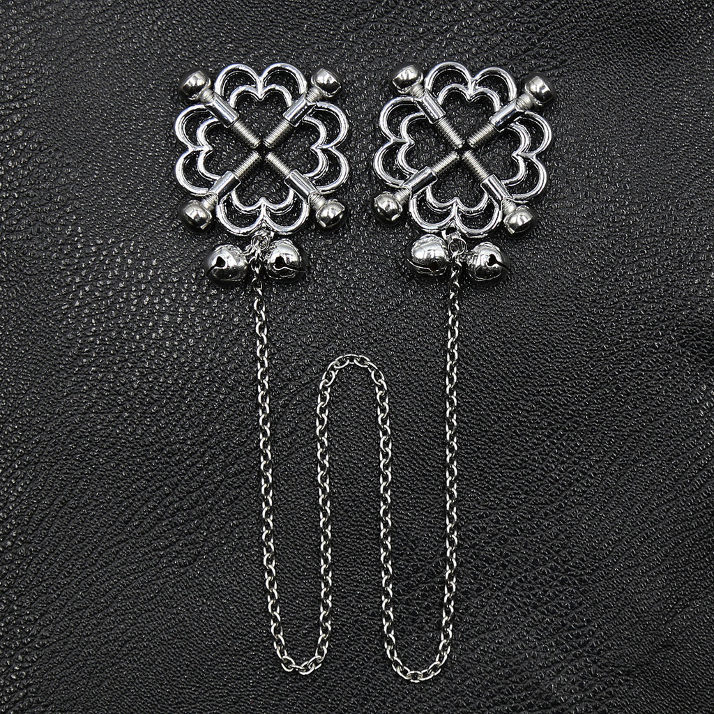 Iron Chain Nipple Clamps – BDSM Bondage Play Accessory