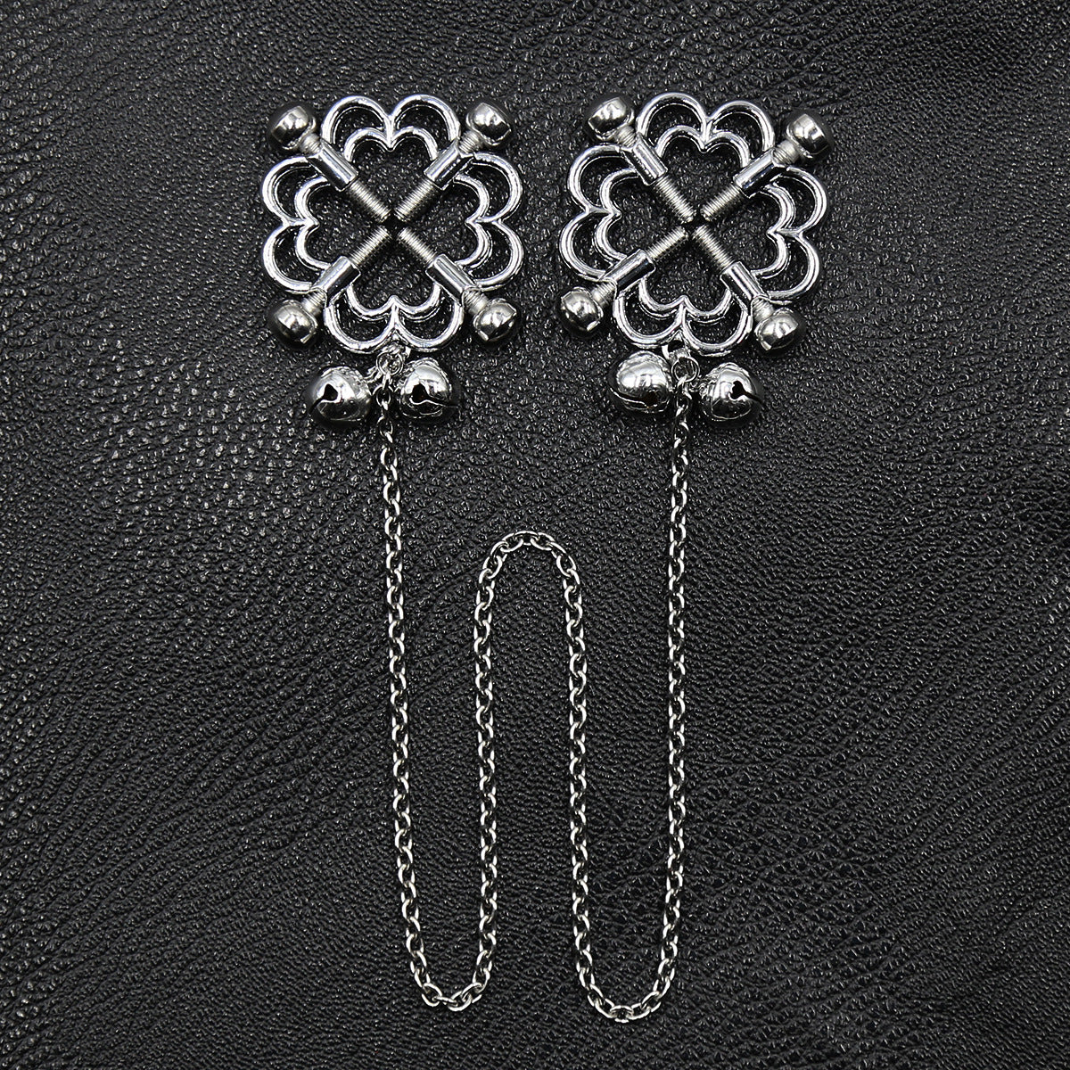 Iron Chain Nipple Clamps – BDSM Bondage Play Accessory