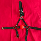 Harness Red Ball Gag ® DOMINA STORE