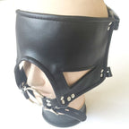Leather Black Mask for Self Bondage