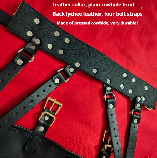 Premium leather armbinder with adjustable straps and structured design
