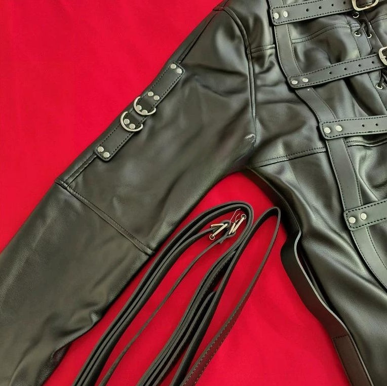 Heavy Leather Straightjacket® with secure full-body restraint design