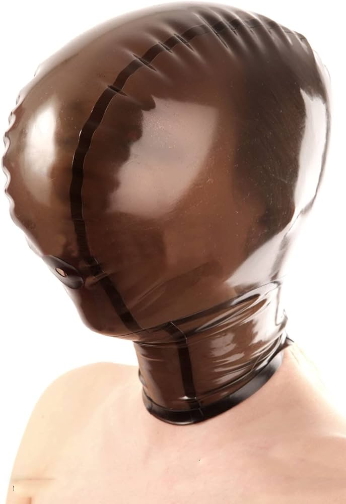 Breath play black and skin latex hood ® DOMINA STORE