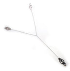 Metal Nipple Clamp Trio – BDSM Chain for Intense Play