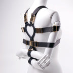 Black adjustable restraint webbing straps