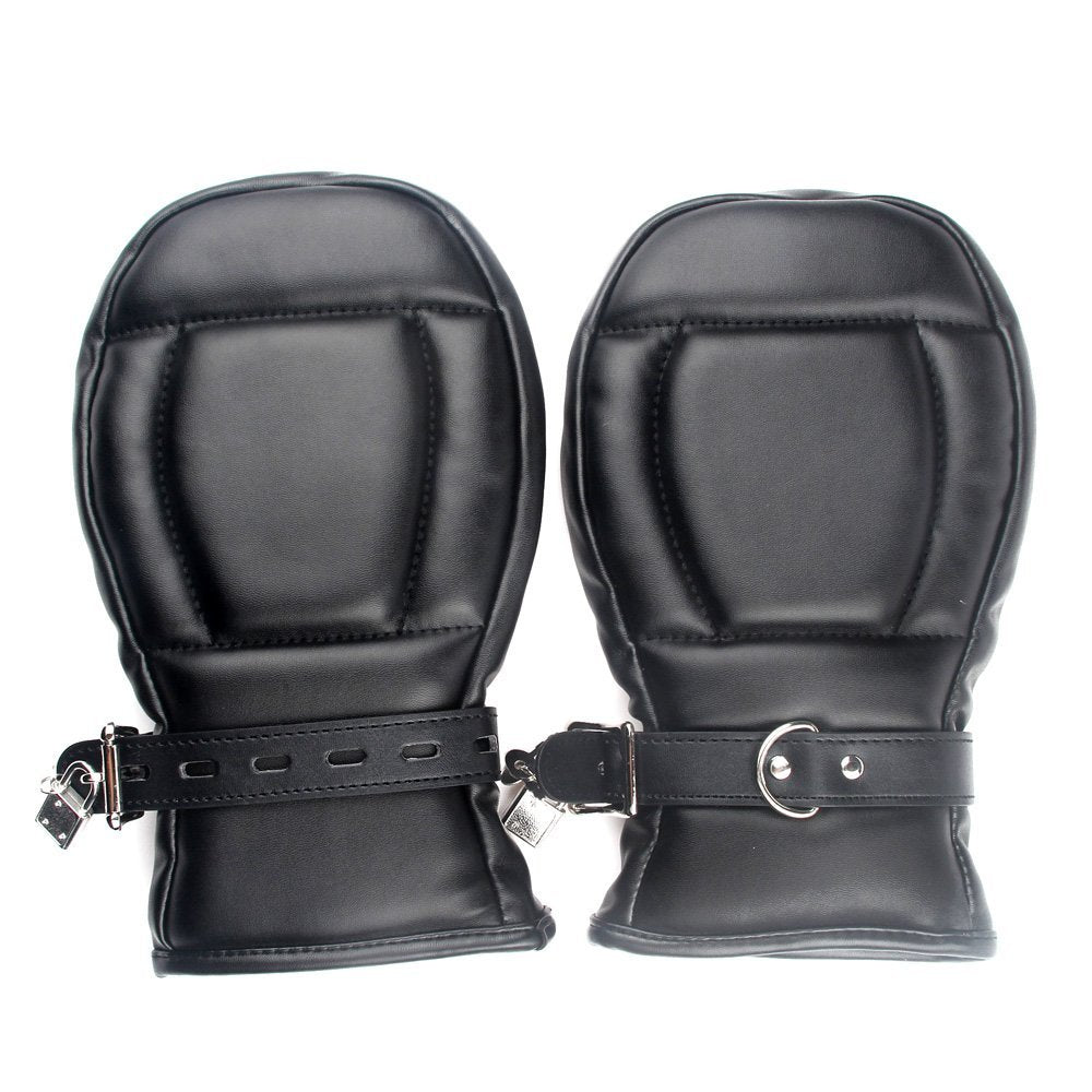 Leather Bondage Gloves | BDSM Restraint for Submissives