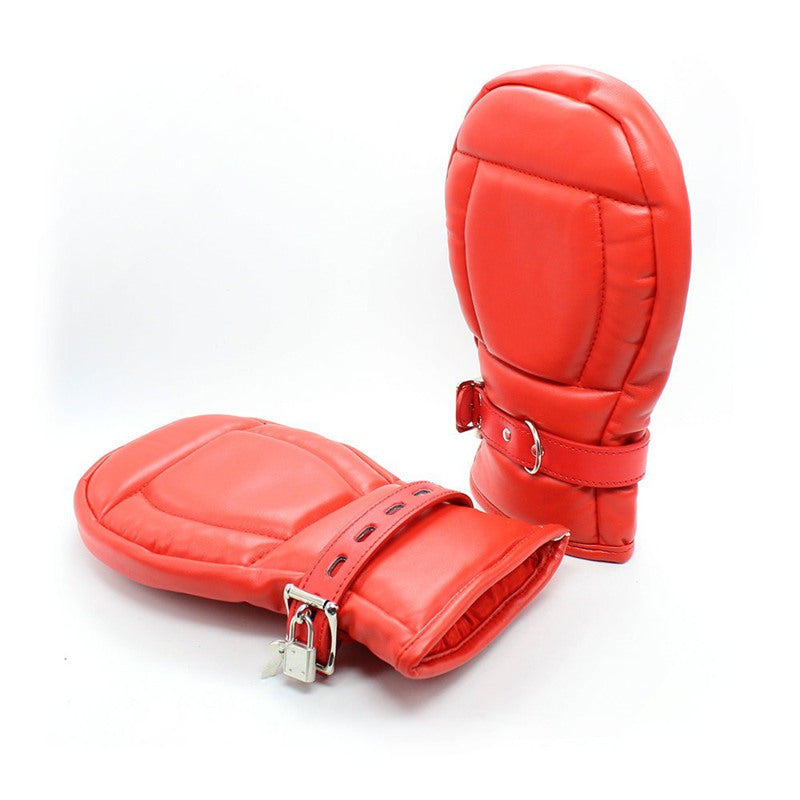 Leather Bondage Gloves | BDSM Restraint for Submissives