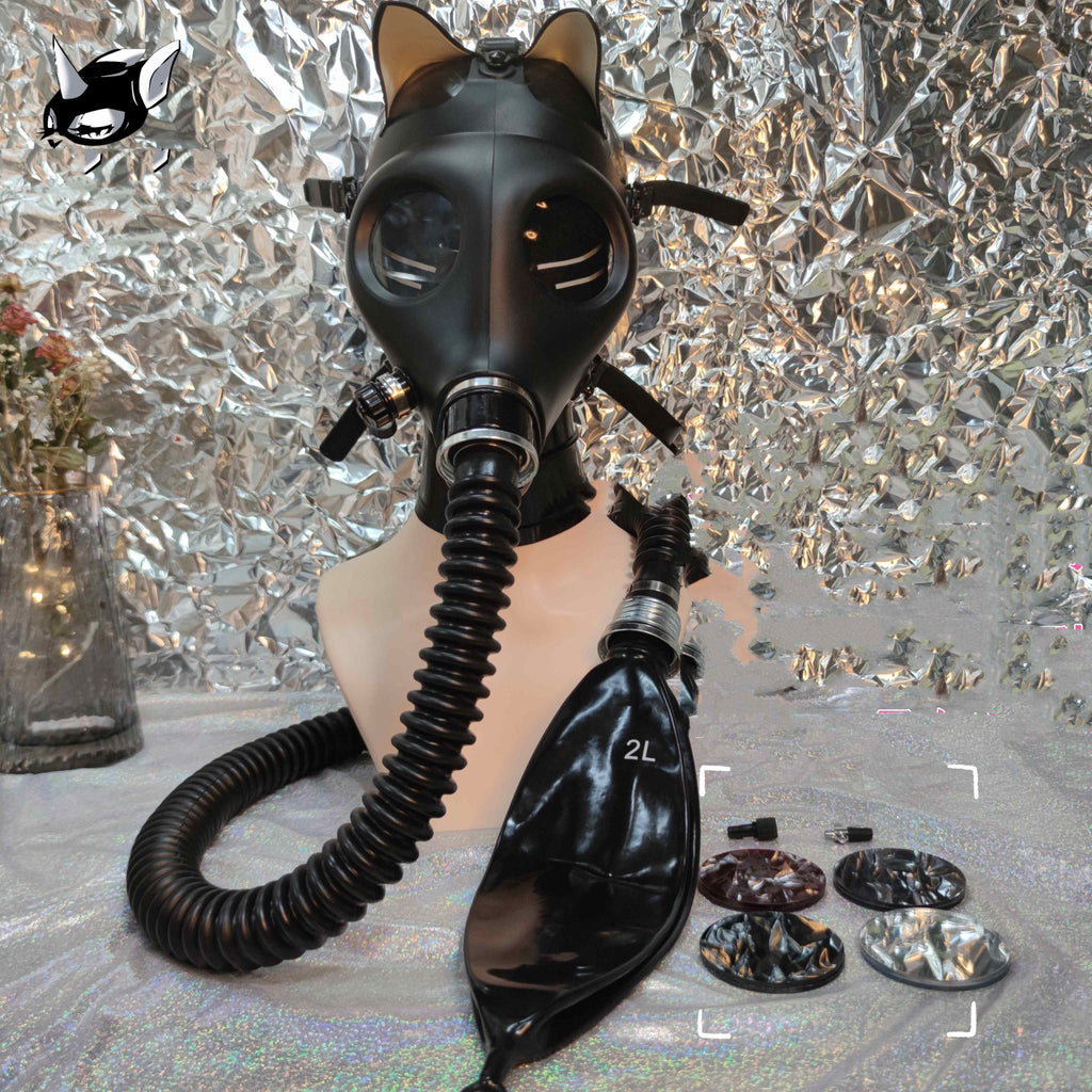 Latex Bondage Maske für Selbstfesselung