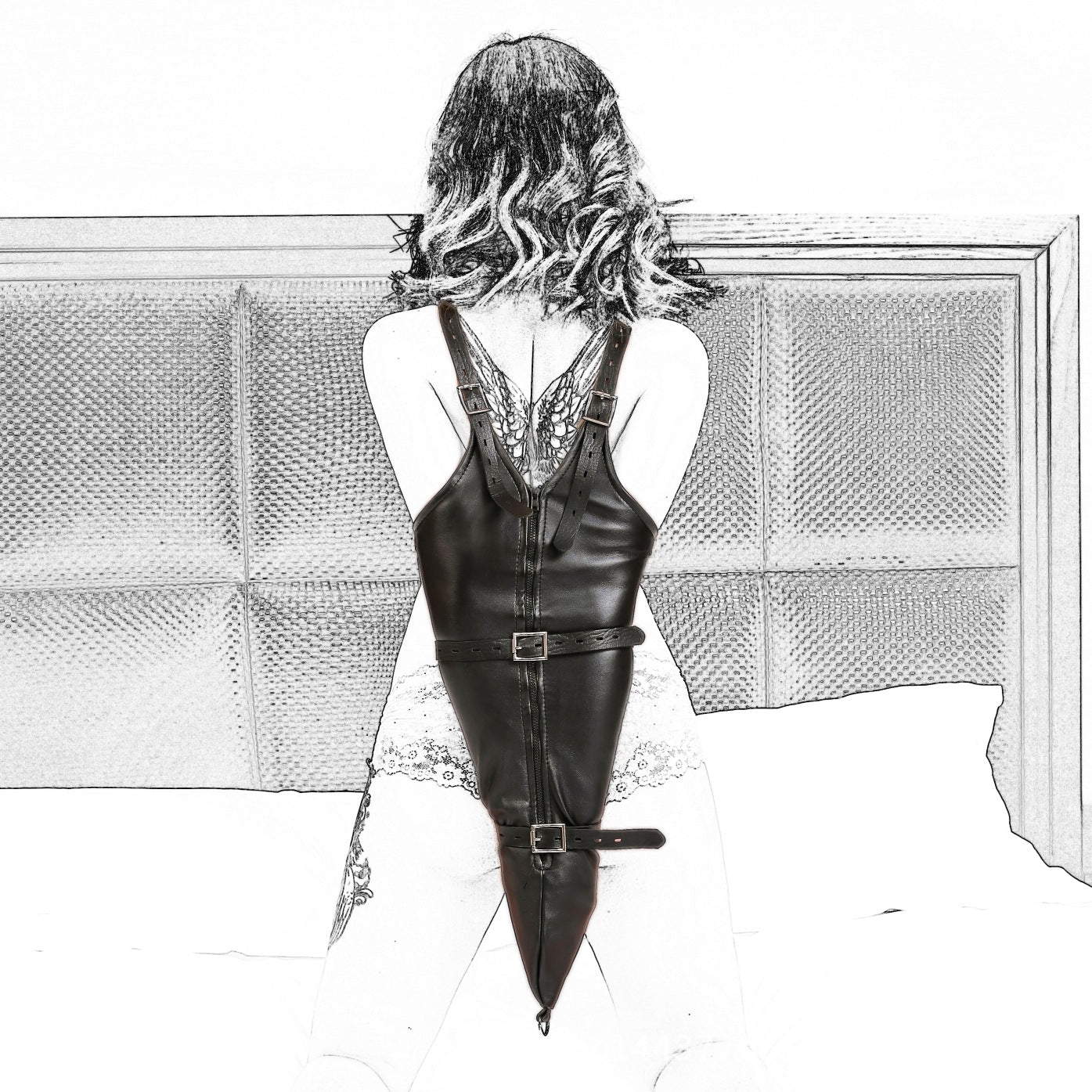 Self Bondage Gear – PU Armbinder for Tight Hand Binding