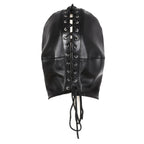 Zipper/Lace Leather Hood® one-size-fits-all accessory from DOMINA STORE