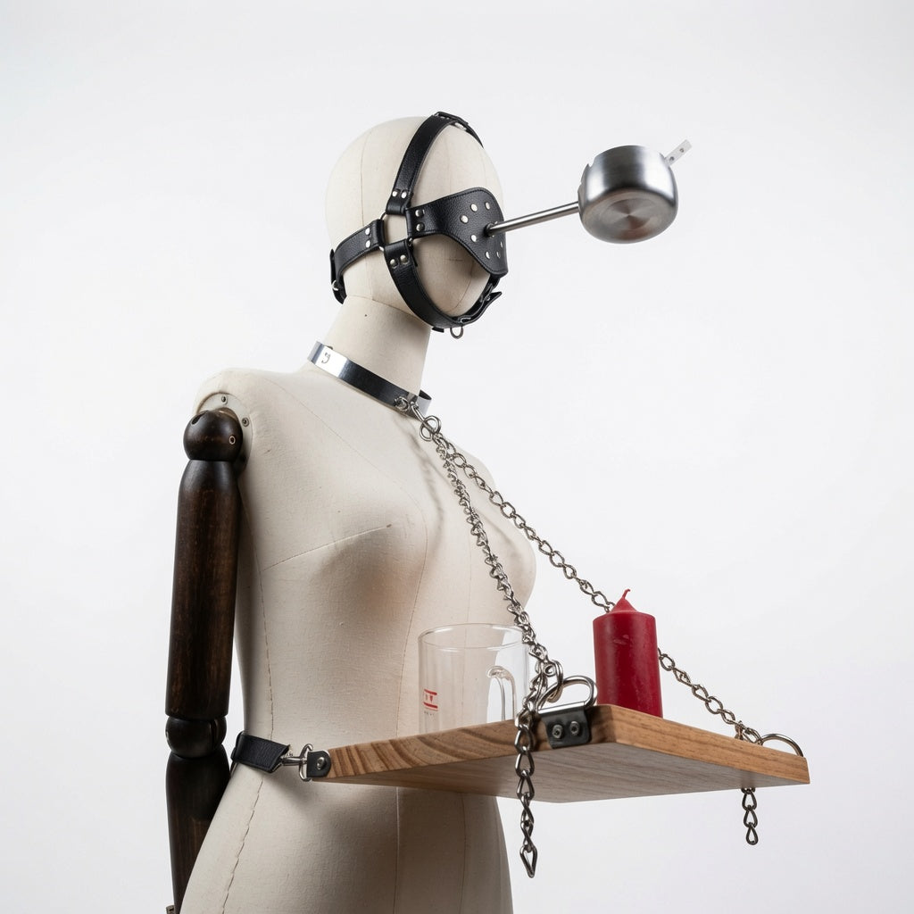 Close-up of the Tray Ashtray Ball Gag® with customizable attachment options