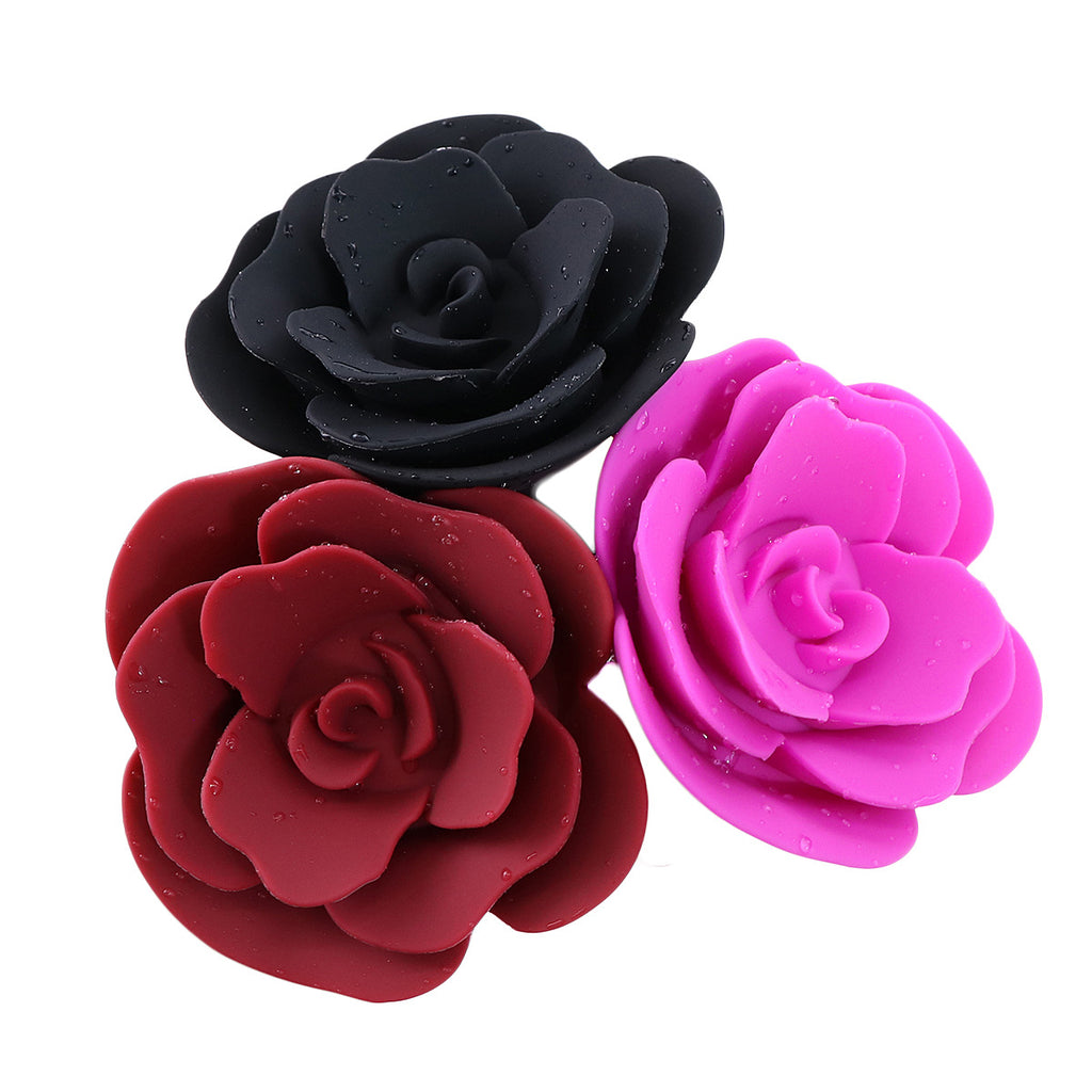 Elegant Rose Silicone Butt Plug