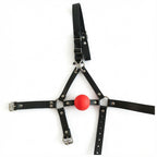 Harness Red Ball Gag ® DOMINA STORE