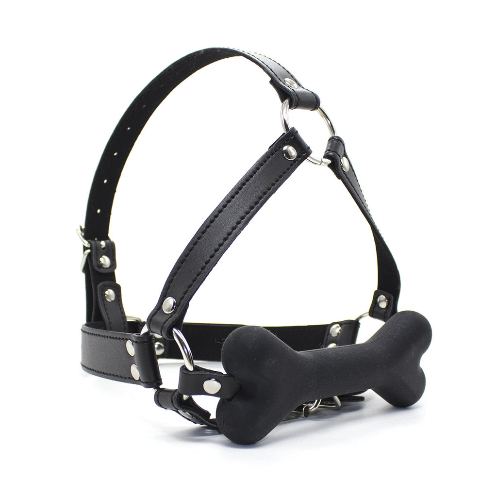 Silicone Head Gag - Leather Harness