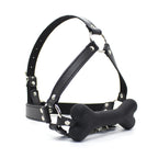 Silicone Head Gag - Leather Harness