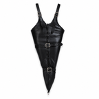 Black PU leather armbinder with zipper closure