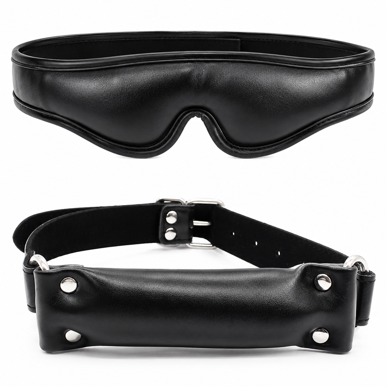 Leather Gag & Blindfolds Set ® DOMINA STORE