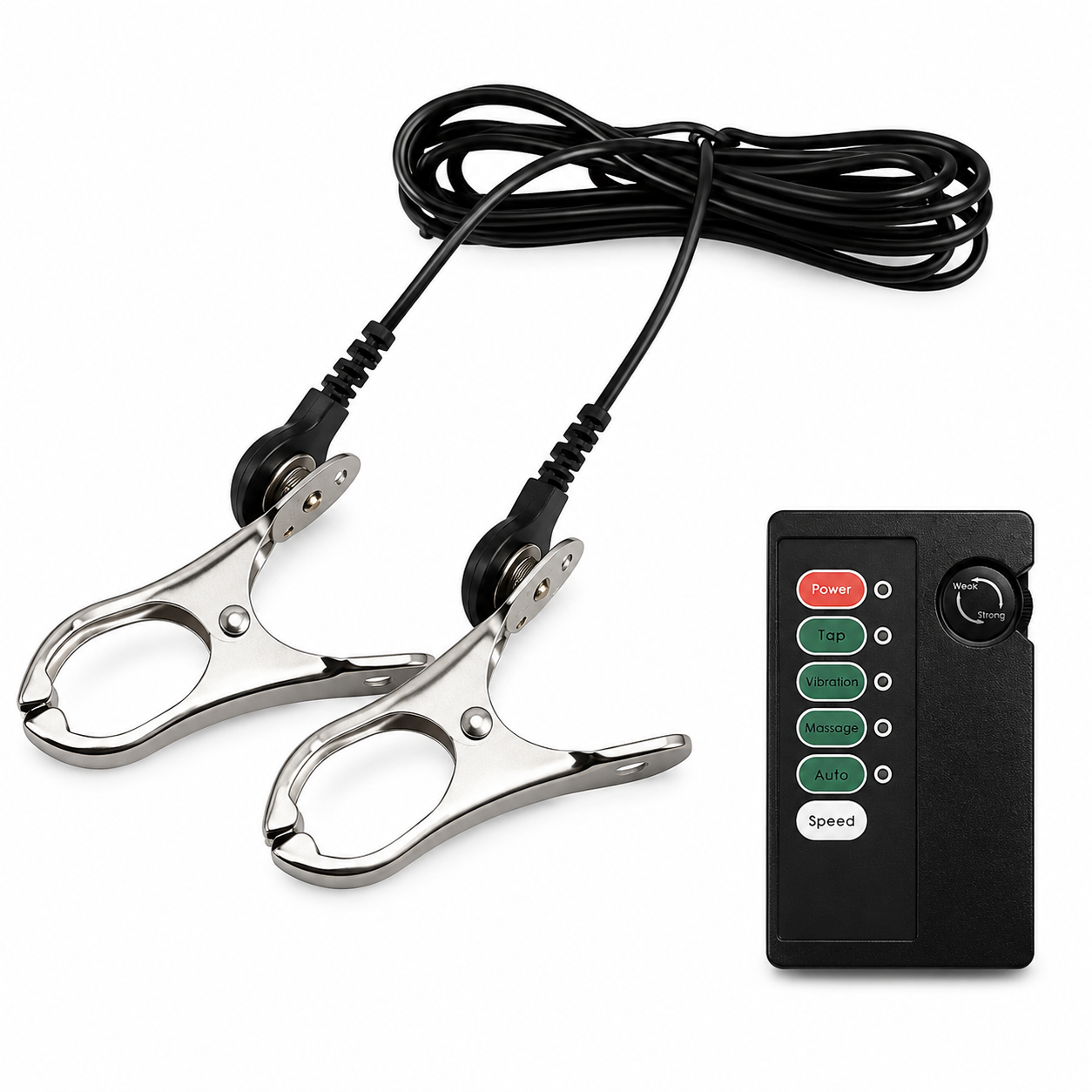 Stainless Steel Electric Shock Nipple Clip ® DOMINA STORE