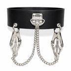 Collar with nipple clamp ® DOMINA STORE