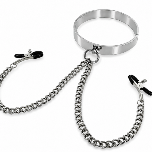 Collar with nipple clamp ® BREATHPLAY SHOP