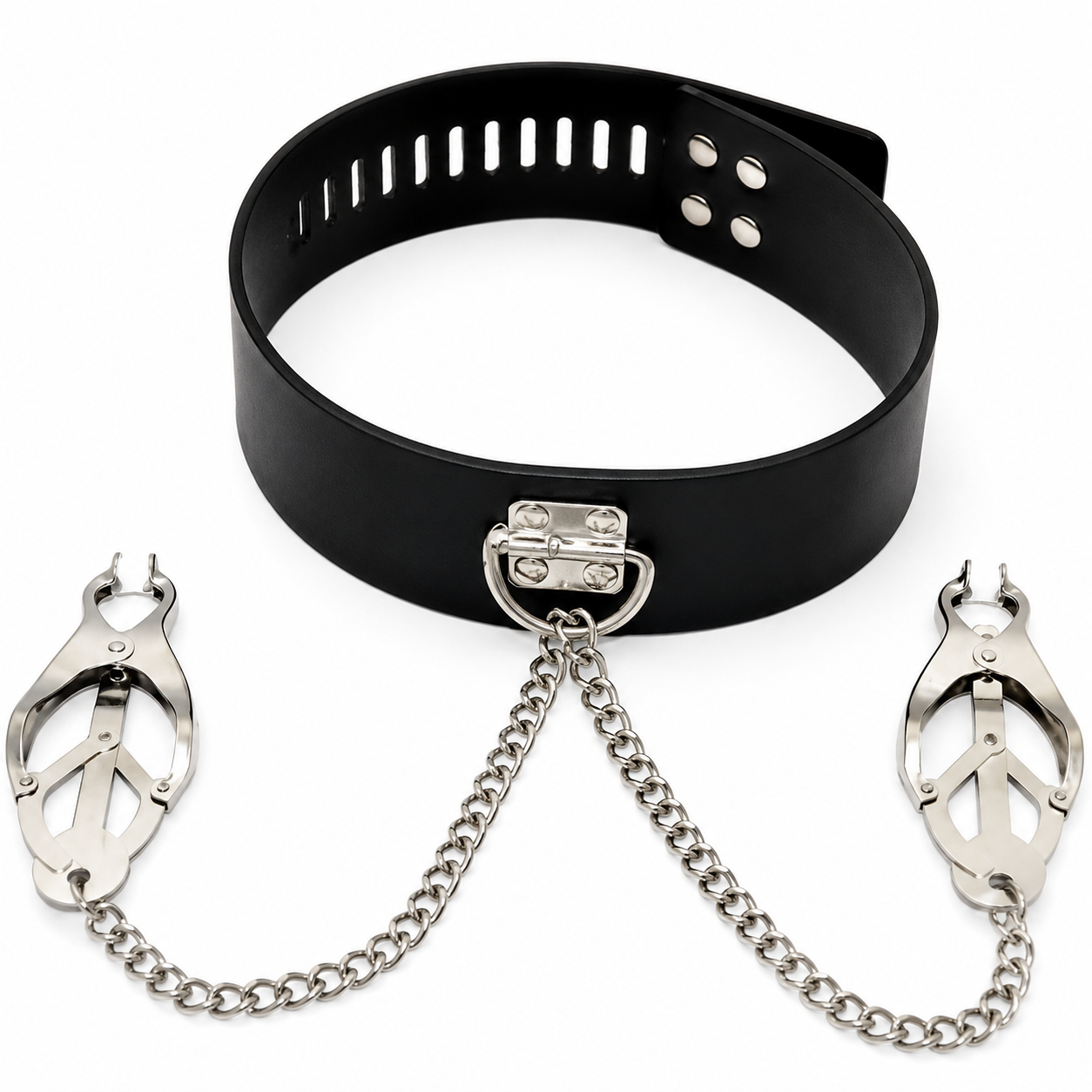 Collar with nipple clamp ® DOMINA STORE