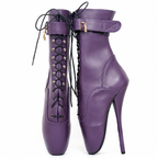 18cm Ballet Stiletto Heels Lace-up Ankle Boots ® DOMINA STORE