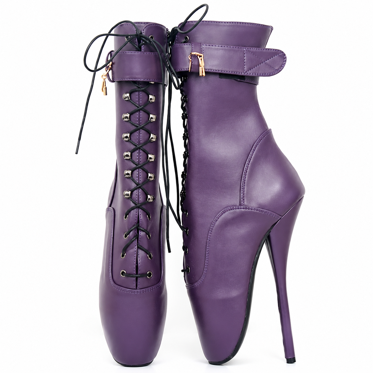 18cm Ballet Stiletto Heels Lace-up Ankle Boots ® DOMINA STORE