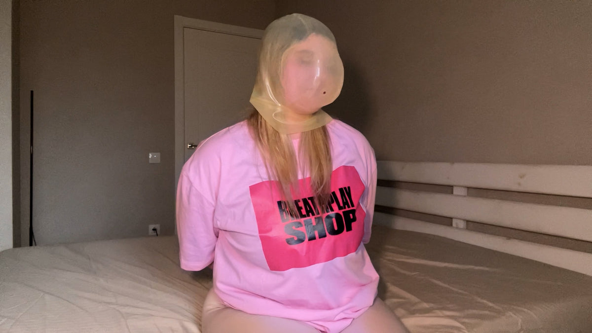 Breath Play Small Hole Hood – Transparent Latex