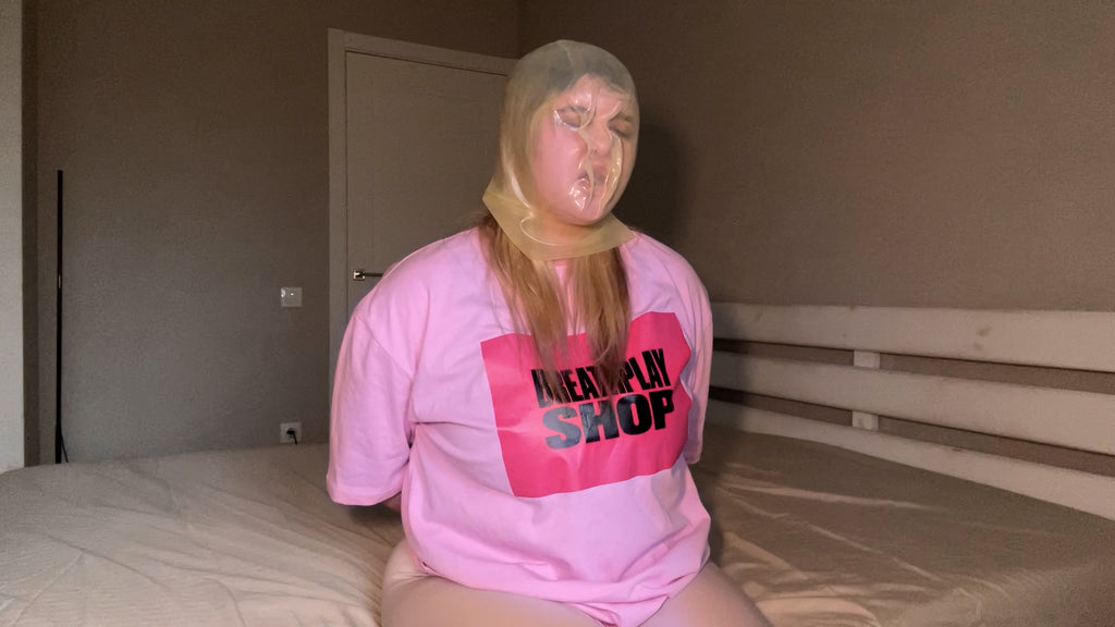 Breath Play Small Hole Hood – Transparent Latex