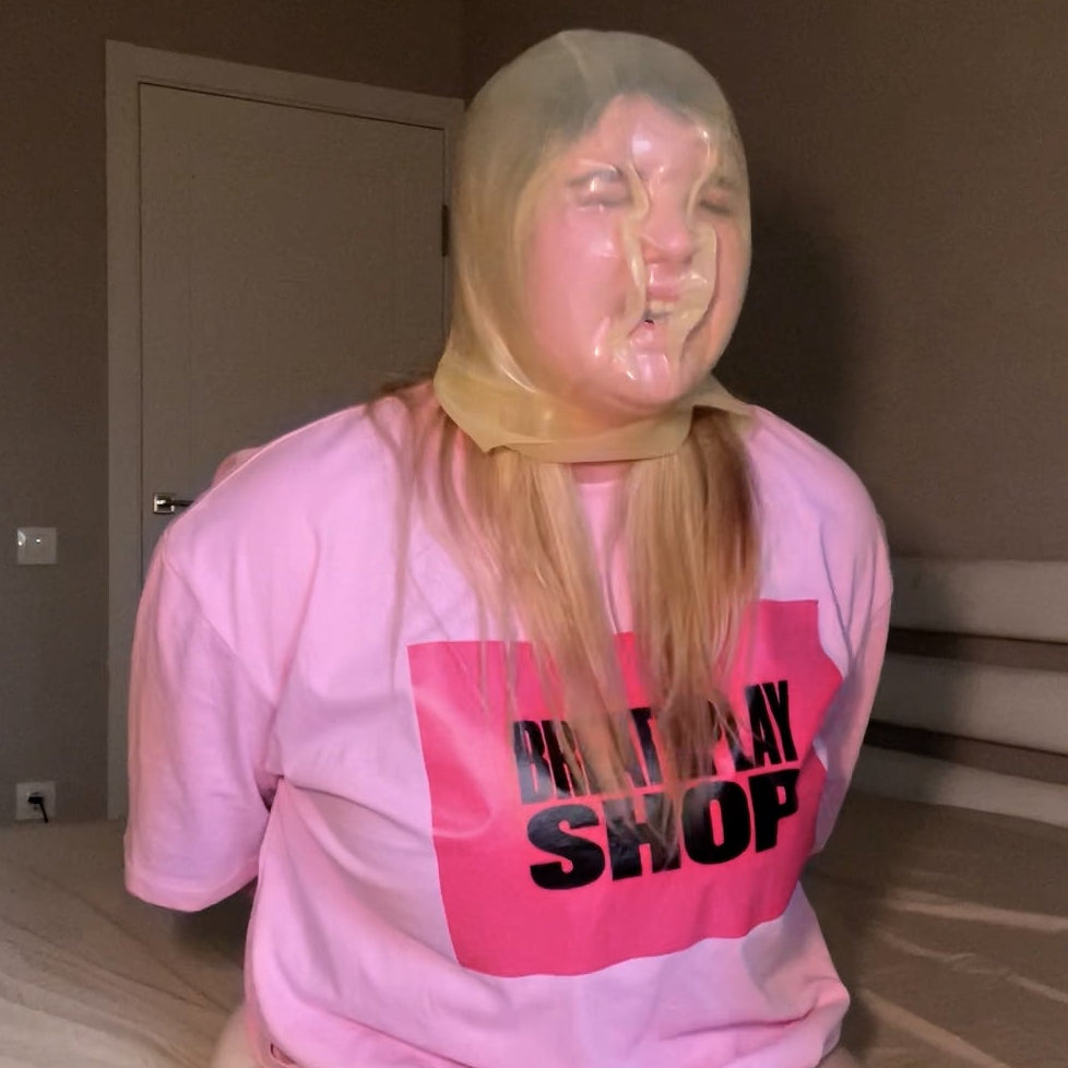 Breath Play Small Hole Hood – Transparent Latex