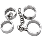 Heavy stainless steel ring handcuffs and shackles