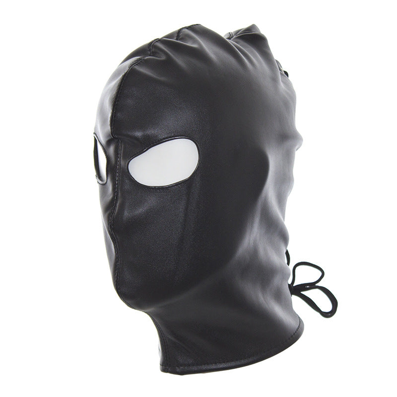 Black PU Leather Hood ® DOMINA STORE