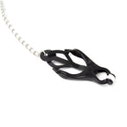 Metal Nipple Clamp Trio – BDSM Chain for Intense Play