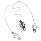 Metal Nipple Clamp Trio – BDSM Chain for Intense Play