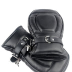 Leather Bondage Gloves | BDSM Restraint for Submissives