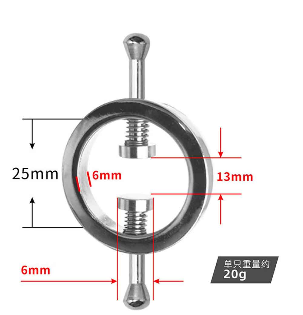 Magnetic Steel Nipple Clamps | Bondage BDSM Toy USA